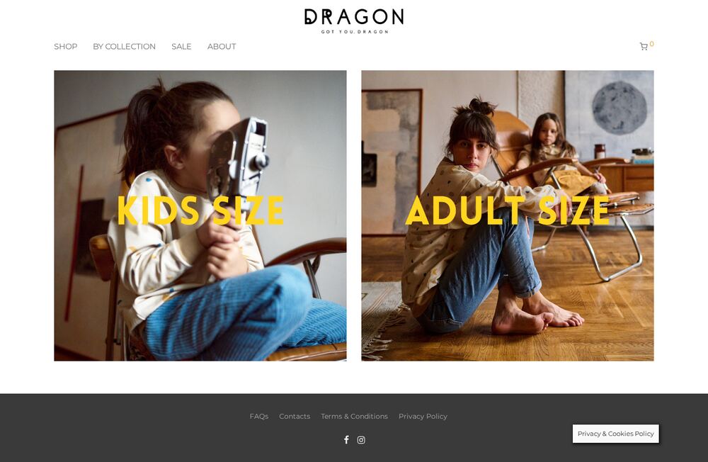gotyoudragon.com — svetainės tvarkymas perdirbtos mados prekės ženklui — svetainės ekrano nuotrauka