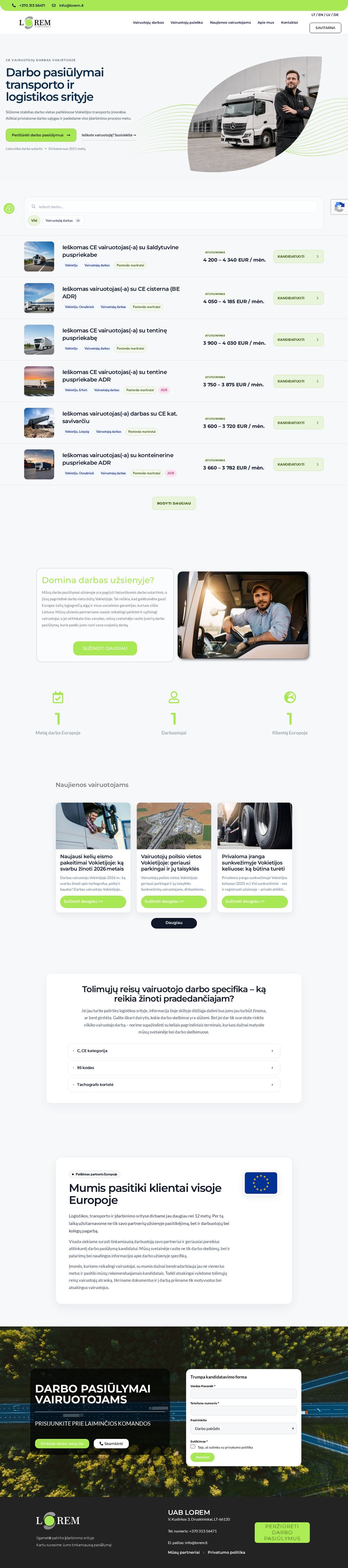 lorem.lt — site UAB LOREM et gestion de la publicité — capture d'écran du site