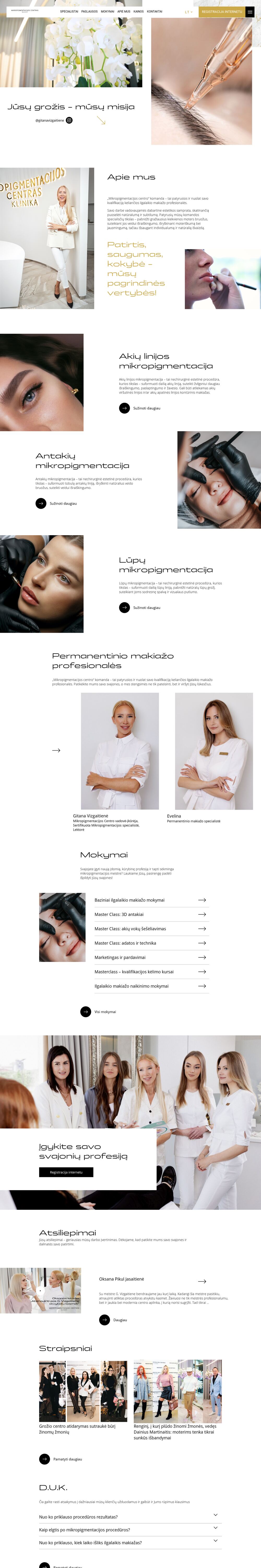 mikropigmentacijoscentras.lt — Mikropigmentacijos centras — svetainės ekrano nuotrauka
