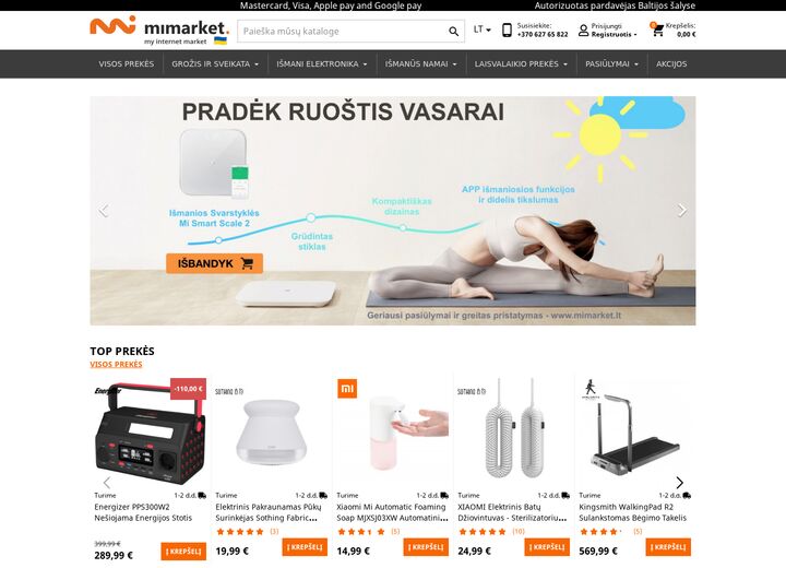 mimarket.lt — capture d'écran