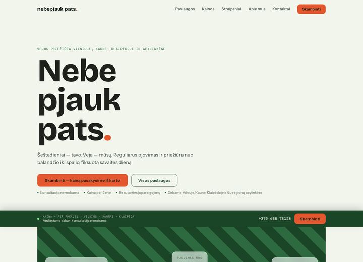 nebepjaukpats.lt — capture d'écran