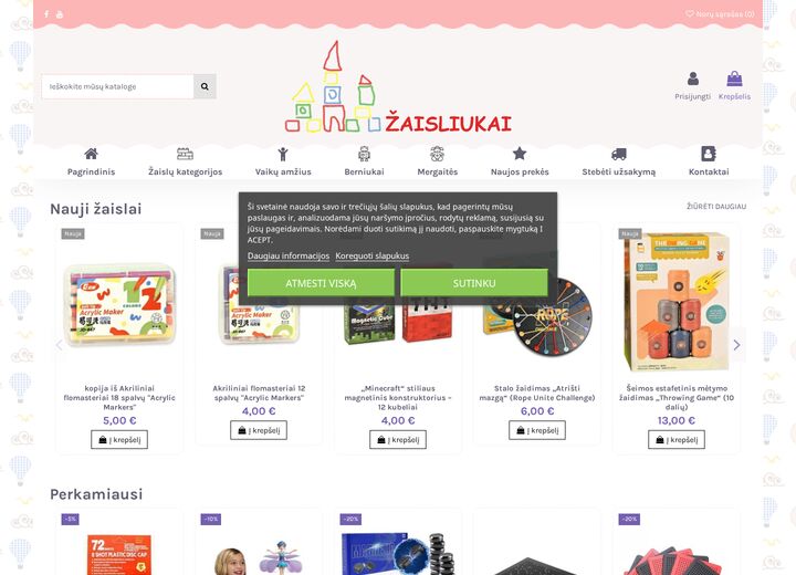 zaisliukai.lt — capture d'écran